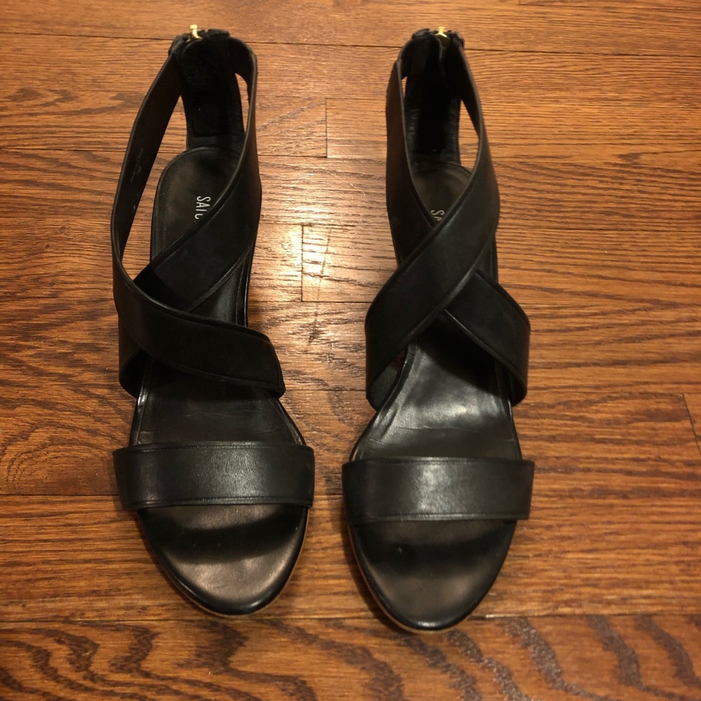 Kate Spade Saturday leather wedge sandals - 7